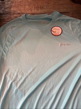 Men's Light Blue UV protect Performance/Swim Crew Neck Shirt NWOT